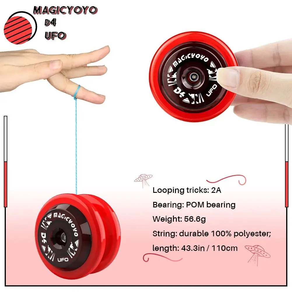 MAGICYOYO D4 Original, juguete básico 2A de plástico para principiantes, práctica de sueño, regalo de cumpleaños para niños