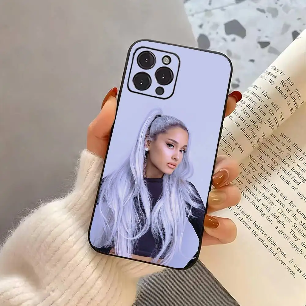 حافظة هاتف للفتيات المغنية A-ArianaS G-GrandeES لهاتف iPhone 17، 16,15,14,13,12,11 Plus، Pro Max، أخرى غطاء أسود ناعم #3