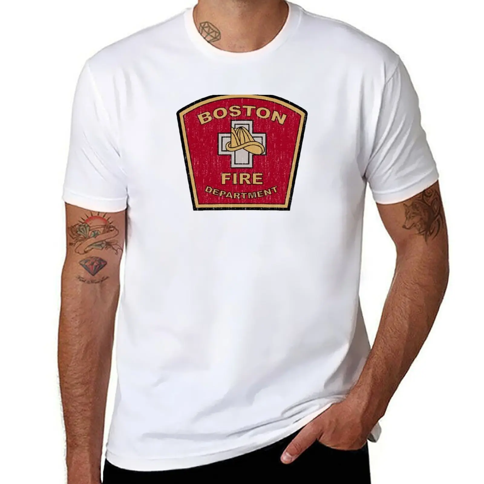 

Boston Fire Department T-Shirt t shirts cotton 100% man t shirts graphic T-Shirt
