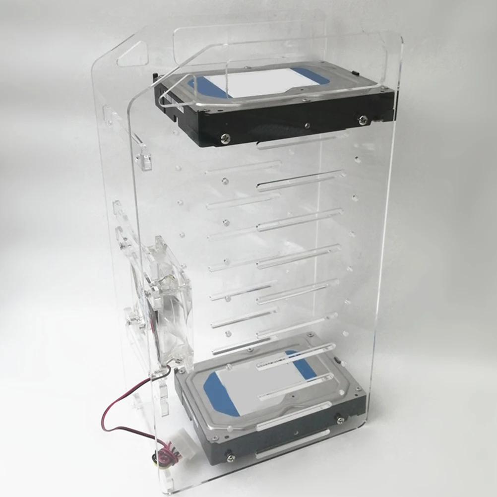 

1Set Multi-Layer Hard Drive Rack 3.5 Inch Transparent Bracket for Computer Case Mounting with Efficient Cooling and Secure