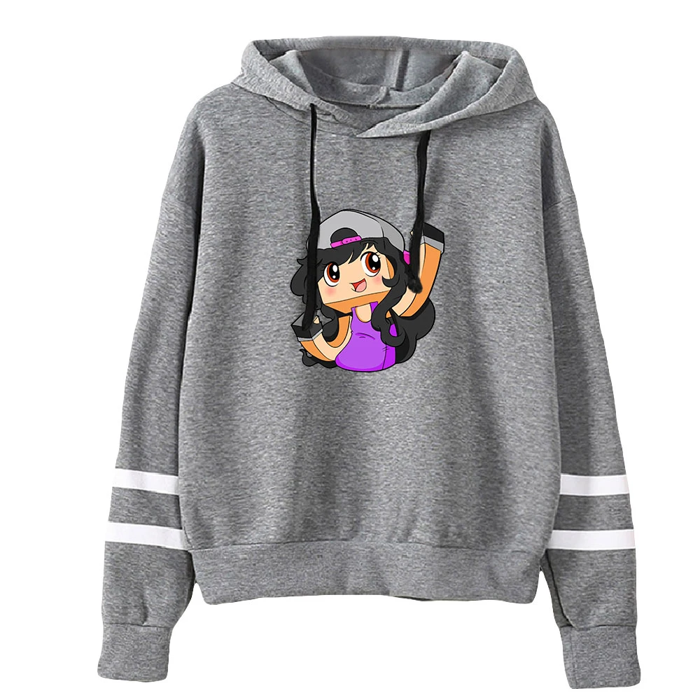 Bluza z kapturem Aphmau Unisex bez kieszeni bluza z rękawem zimowa jesień męska bluza z kapturem z lat 90. Młodzieńcze ubrania Harjauku