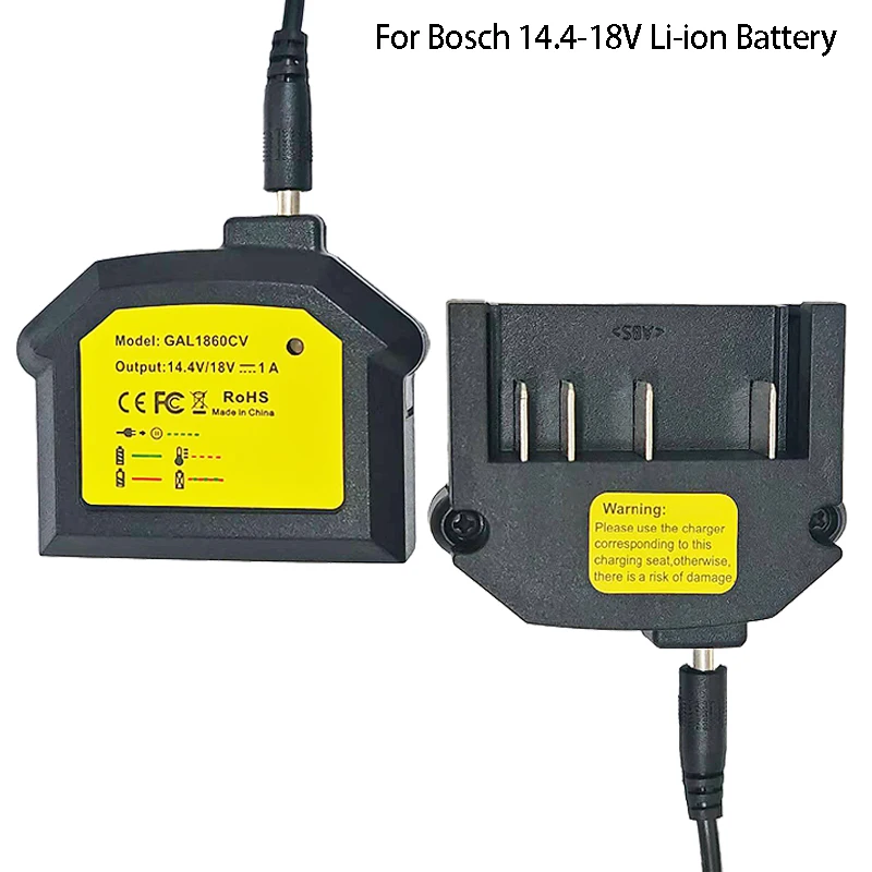 

US/UK/EU Plug GAL1860CV Li-ion Battery Charger Adapter Portable Battery Charger Compatible For Bosch 14.4-18V Li-ion Battery