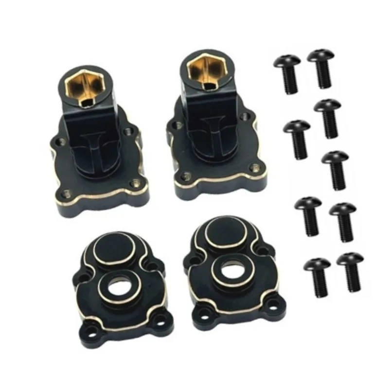 

Fit for MJX 1/18 H18P RC Car Upgrade Parts, Brass Weighted Rear Hub Carrier With Gear Cover For Vehicle Performance Enhancement
