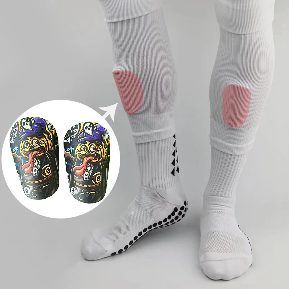 1 Pair Mini Football Shin Pad Wear- Lightweight Portable Soccer Training Shank Board Shock Absorbing Soccer Shin Guards