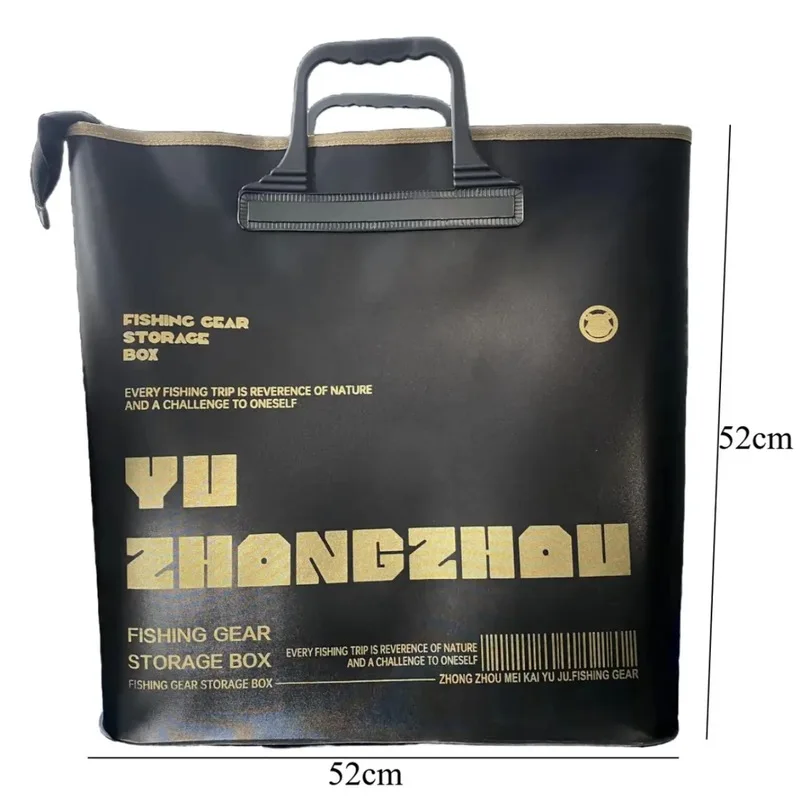 

Thickened Black Gold Fishing Gear Bag Portable Handheld Eva Waterproof Live Fish Fishing Bag For Sport And Entertainment Bag