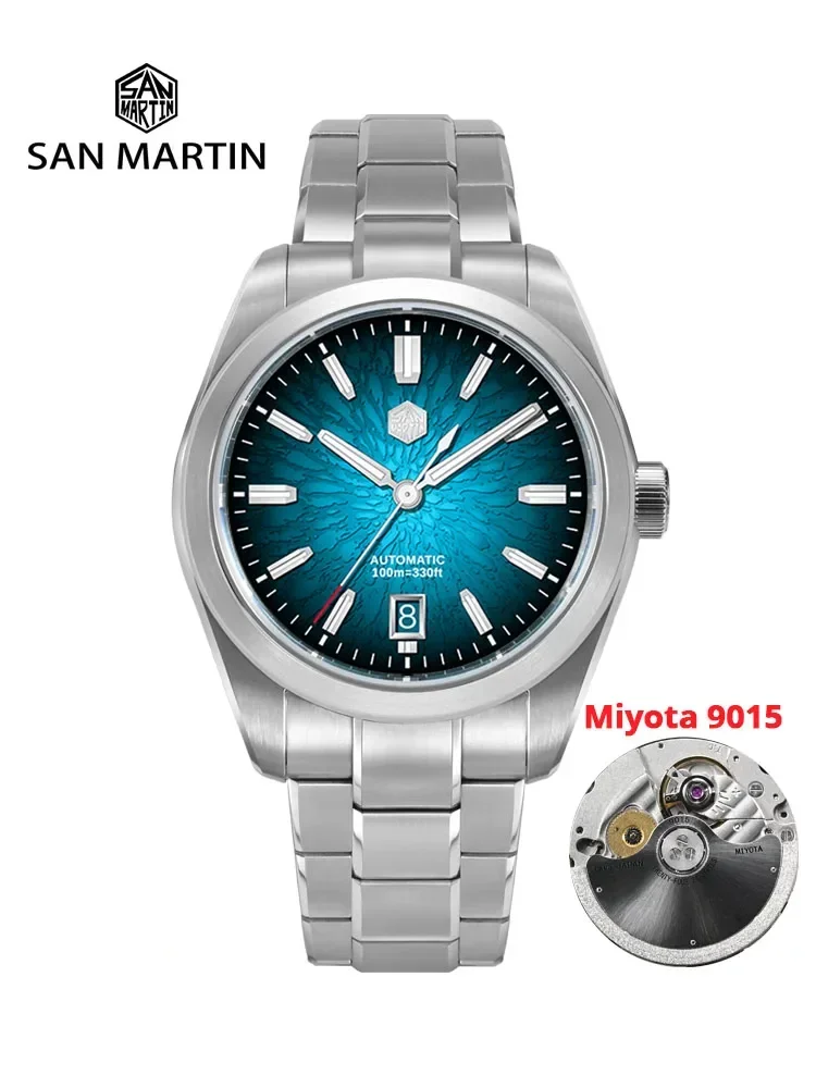 San Martin 39 mm SN0144 „JianZhan“ Gada Uhr Miyota 9015 Original Design im chinesischen Stil Kleid Herren automatische mechanische Uhren