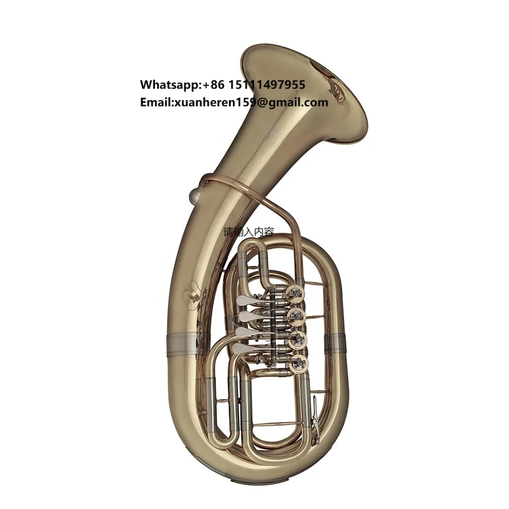 

EASOUND OEM Gold 4-Rotary Valves Euphonium JYEP741 BB Tone Professional Level Stainless Steel Pistons 15mm Bore