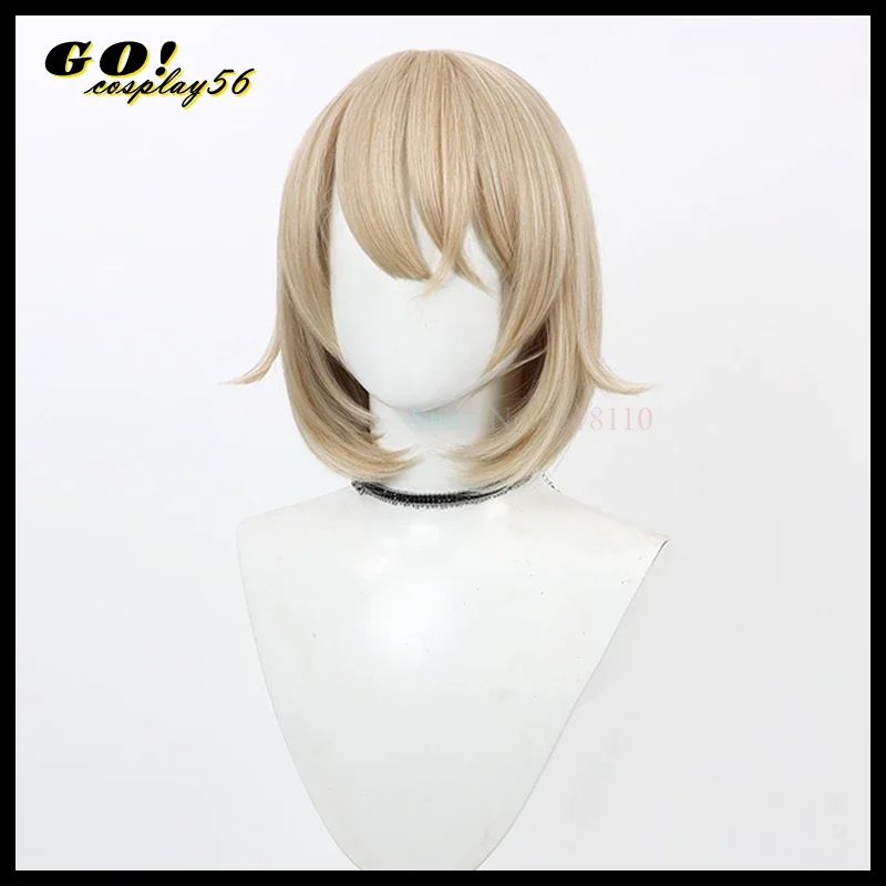 Falin Touden Cosplay Wig Bangs Pale Blonde Short Synthetic Hair Anime Delicious in Dungeon Meshi Food Anime Headwear