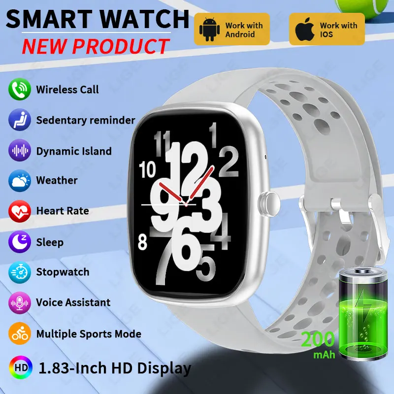 

LIGE Bluetooth Call Smart Watch For Women 2025 Voice Assistant Sports Fitness Tracker New Full Touch Screen Smartwatch Men