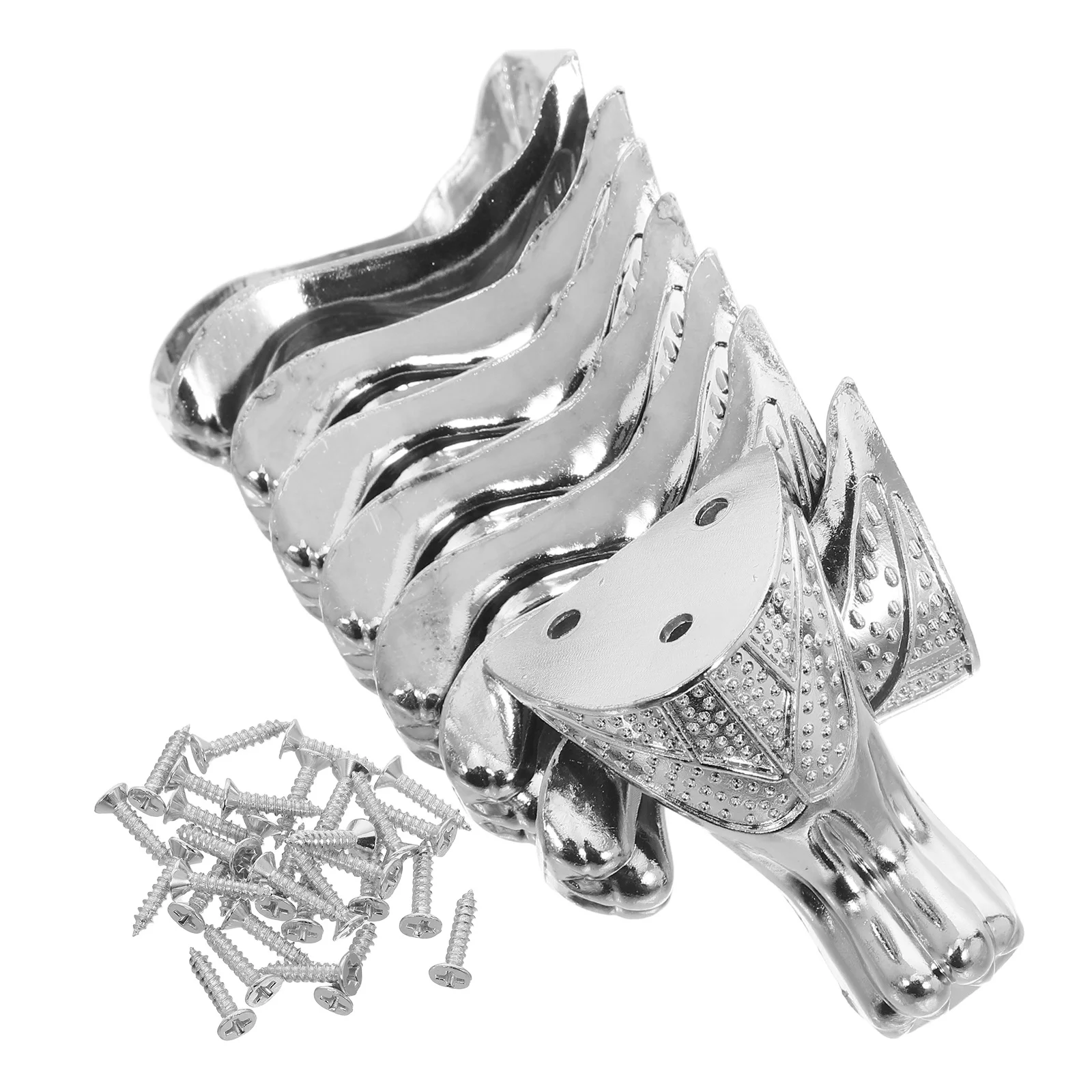 

8pcs Corner Support Brackets Furniture Legs Vintage Metal Feet For Storage Box Wooden Case Diy Hardware Decorative Corner