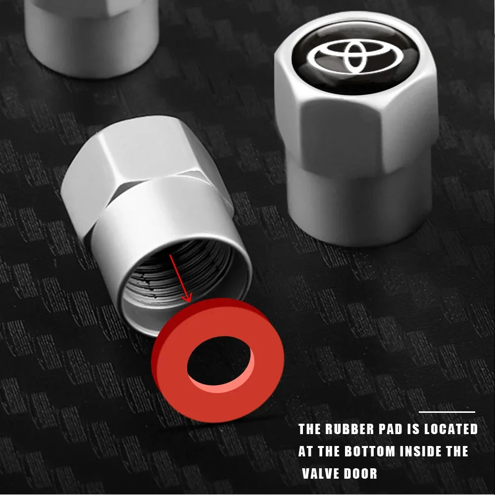 لتويوتا C-hr Rav4 يارس هايلكس أفينسيس بريوس أوريس كورولا الصليب الإطارات التوصيل 4 قطعة عجلة السيارة الإطارات صمام قبعات الهواء الجذعية اكسسوارات #3