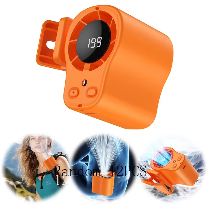 

Summer Semiconductor Cooling Car Fan with LED Display USB Rechargeable Clip Portable Desk Fans 360 Rotation ForCamping