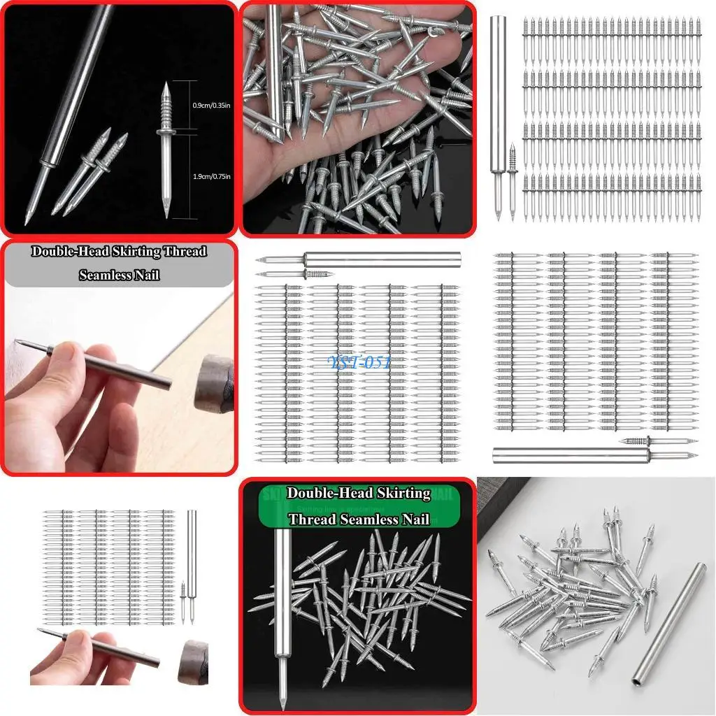 

E15A Professional Double Head Nails Reliable Invisible Nails for Furniture Home Decor