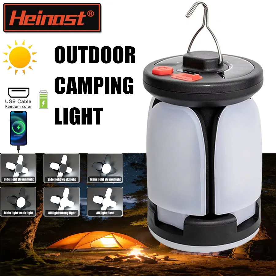 High Power Solar LED Camping Lantern Rechargeable Camping Lamp with Foldable light,Portable Tent Light for Outdoor Emergency