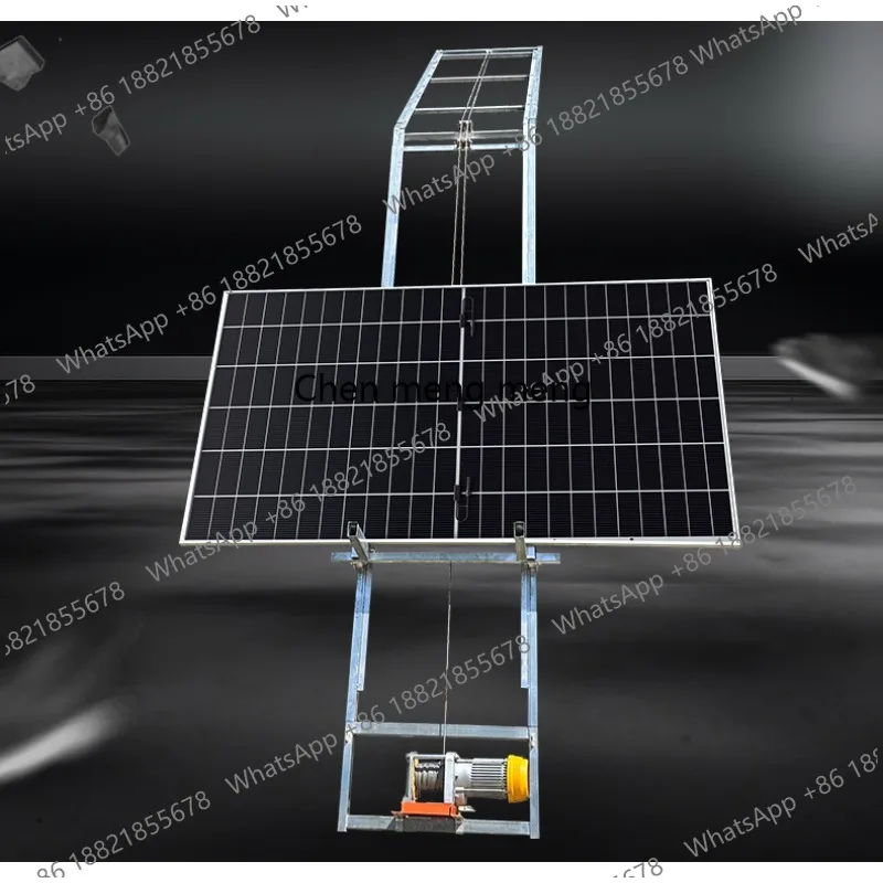 Small tile house special glazed tile steel door and window feeding automatic turning resin tile photovoltaic panel lift
