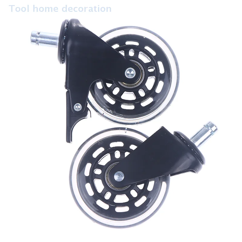 ล้อเก้าอี้สำนักงานแบบหนาพิเศษ ปลอดภัยสำหรับทุกพื้นผิว ขนาด 3 นิ้ว ทำจากยาง ใช้แทนล้อเก้าอี้สำหรับโต๊ะทำงาน