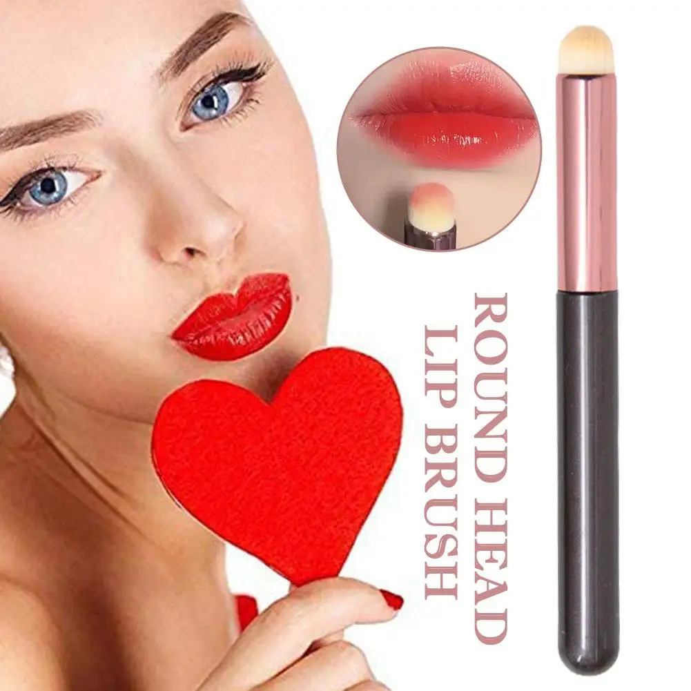 Pincel profesional para labios, Mini brochas de maquillaje, corrector de cabeza redonda, brocha de belleza, brocha de mezcla Natural, herramientas de maquillaje cosmético B Y9S5