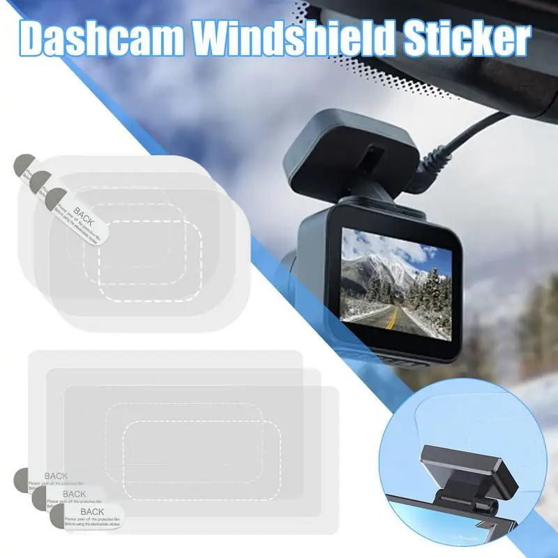 Dashcam Windshield Sticker Electrostatic Sticker For Dash Cam 6pcs Electrostatic Stickers For Dash Cam Transparent Windshield