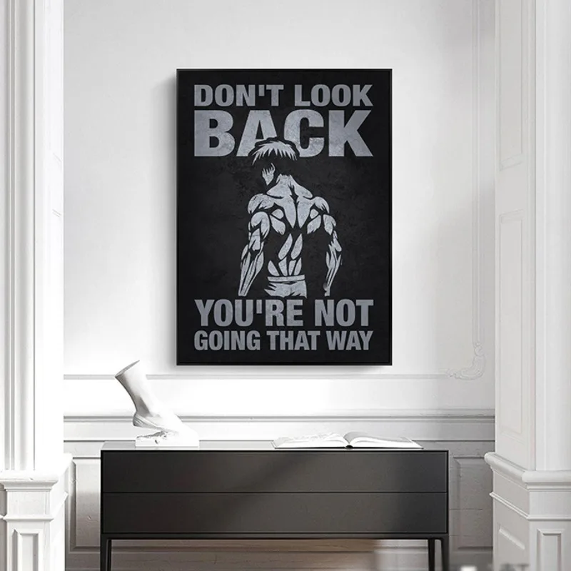 Anime Gym Motivational Quote Canvas Print Funny Workout Panda Wall Art  Fitness Bodybuilding Inspiration Home Gym Decor Gift