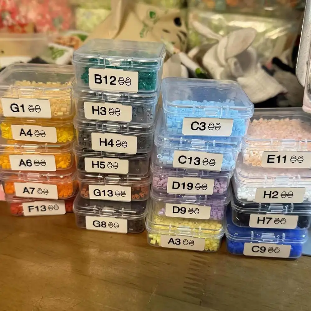 

60 Boxes+221 Stickers Beads Organizer Box Jewelry Accessories DIY Diamond Case Plastic Storage Box Space-Saving Durable Case