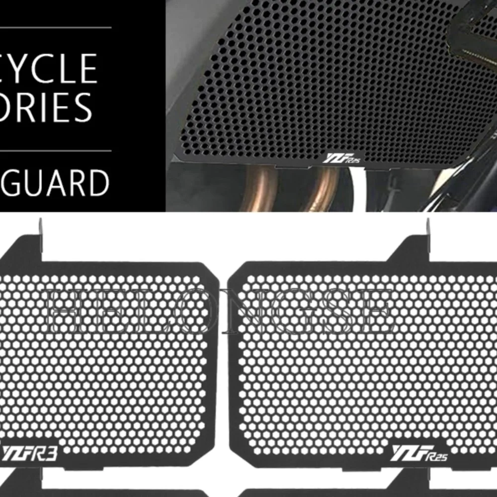 Radiator Guard Grille Grill Cover For Yamaha YZFR3 YZF-R3 YZF R3 2015~2025 2024 2023 2022 2021 2020 2019 2018 2017 YZF R3 R25