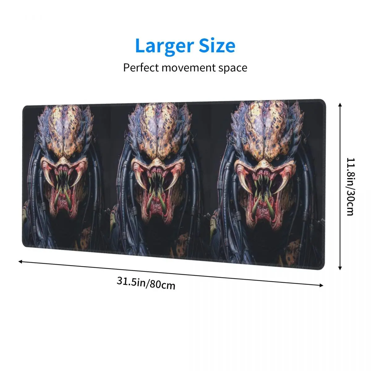 Large Mouse Pad Predator Smile Horror Xenomorph Alien Monster Gamer PC Laptop Mats Keyboard Carpet Computer Gaming Desk Mat