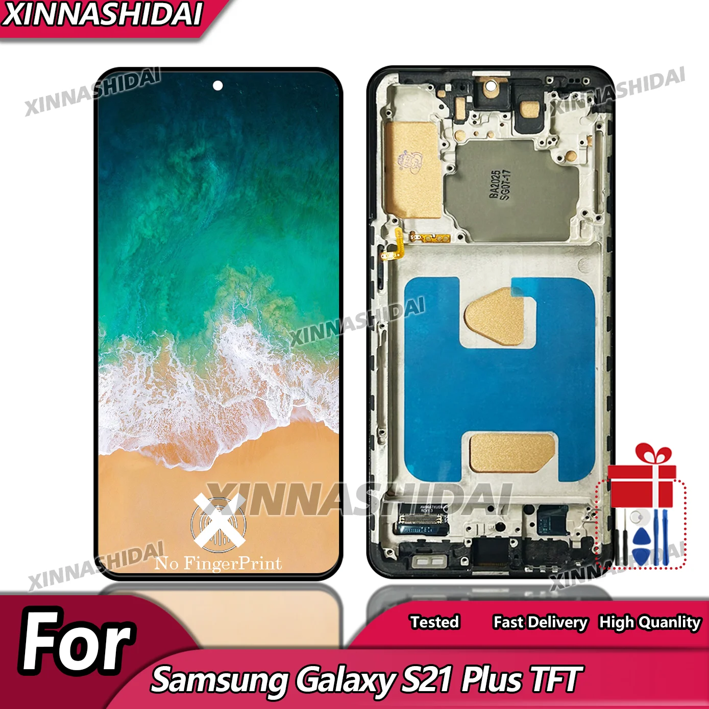 tft-サムスンギャラクシー-s21-プラス液晶ディスプレイタッチデジタイザ画面交換用サムスン-s21-プラスフレーム