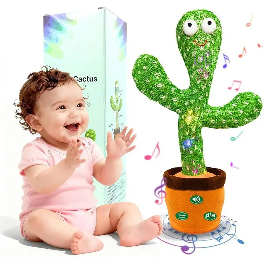

Interactive Dancing & Mimicking Talking Cactus Toy – Hilarious Gift For Toddlers Ages 1-3 (Boys & Girls)