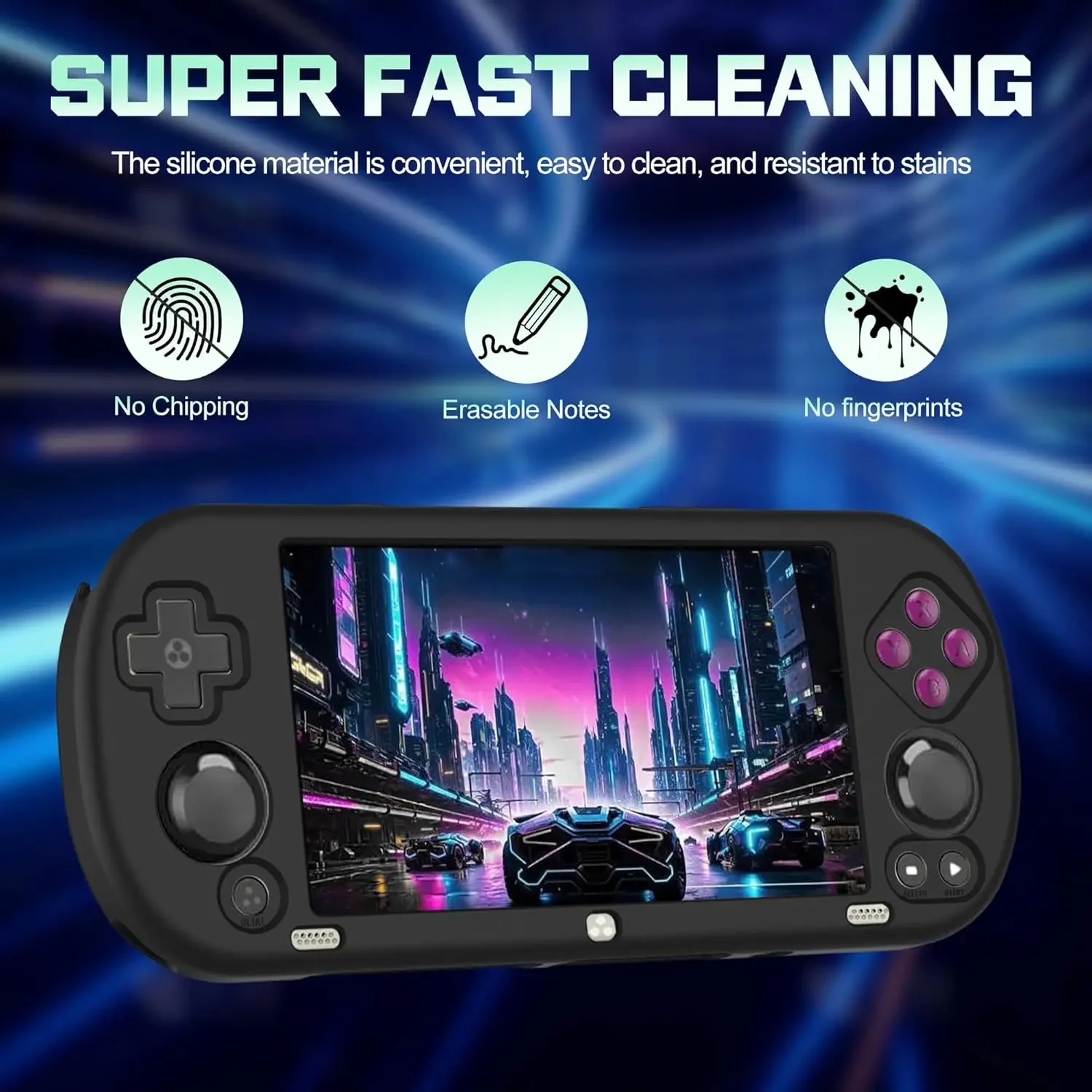 2-IN-1 زجاج + حافظة لهاتف Trimui Smart Pro غطاء حماية من السيليكون مضاد للخدش وواقي للشاشة ملحقات فيلم الزجاج المقسى