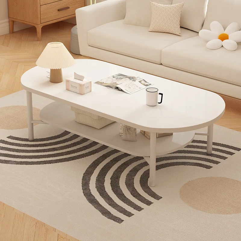

New living room home sofa tea table simple modern oval table