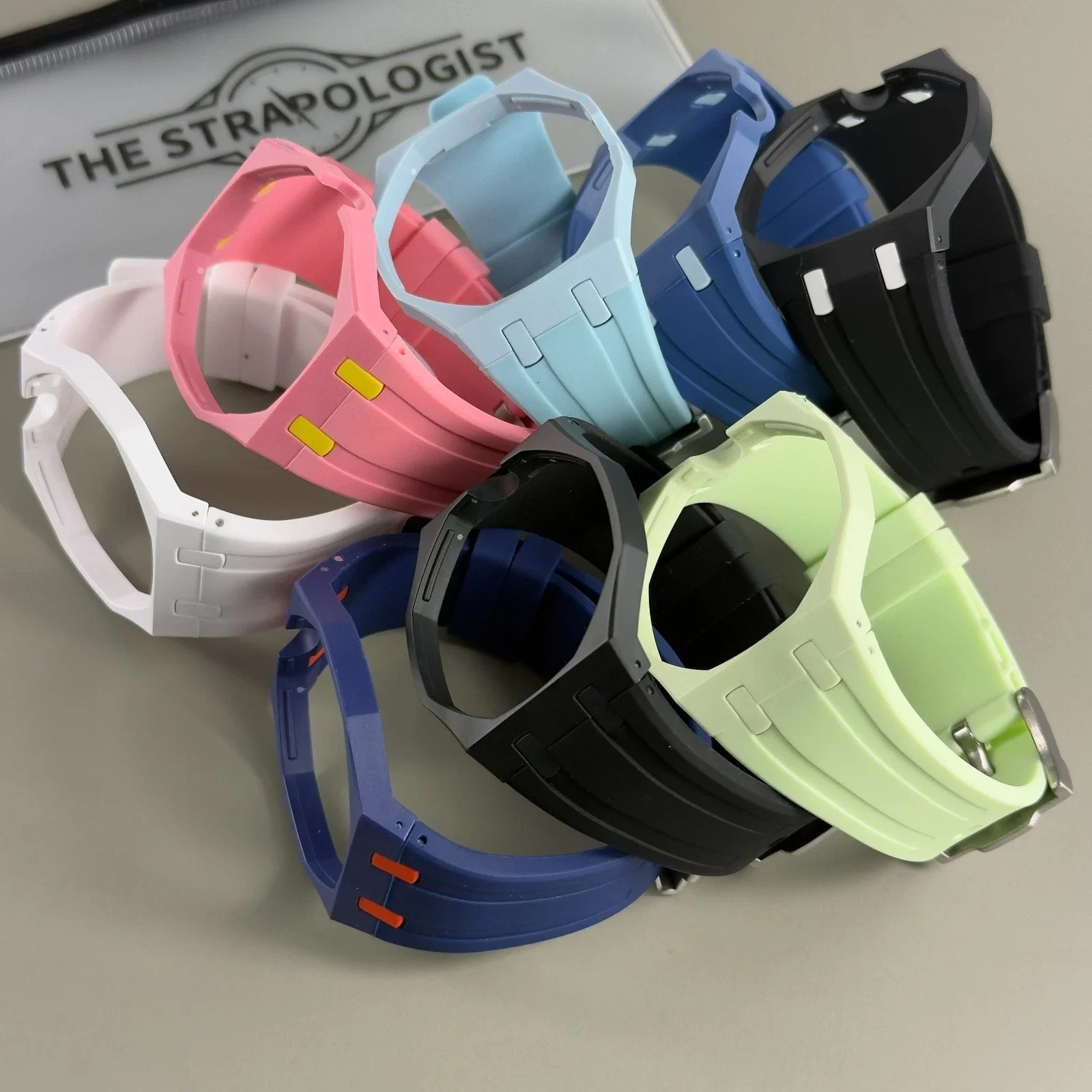 Case+Strap For Swatch X AP Royal Pop Pocket Watch Change to Wristbands Silicone Band Bracelet All-around Protection Accessories