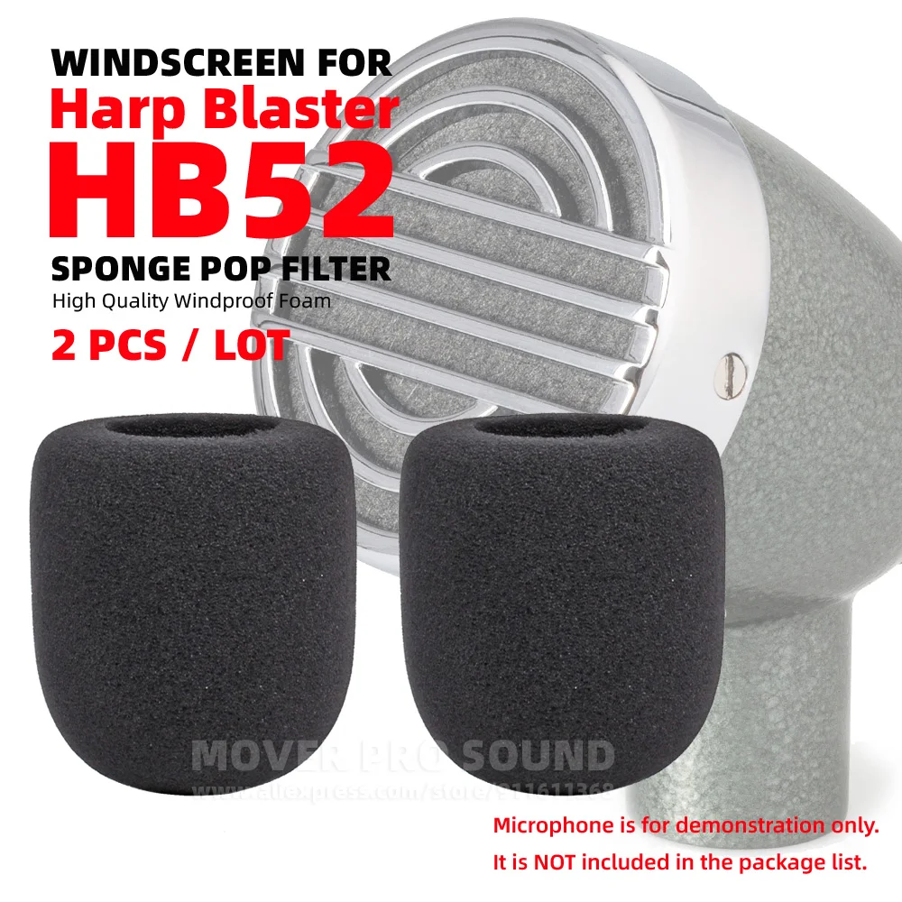 For Hohner sE Electronics Harp Blaster HB52 HB 52 Harmonica Windscreen Foam Microphone Sponge Pop Filter Mic Windproof Cover