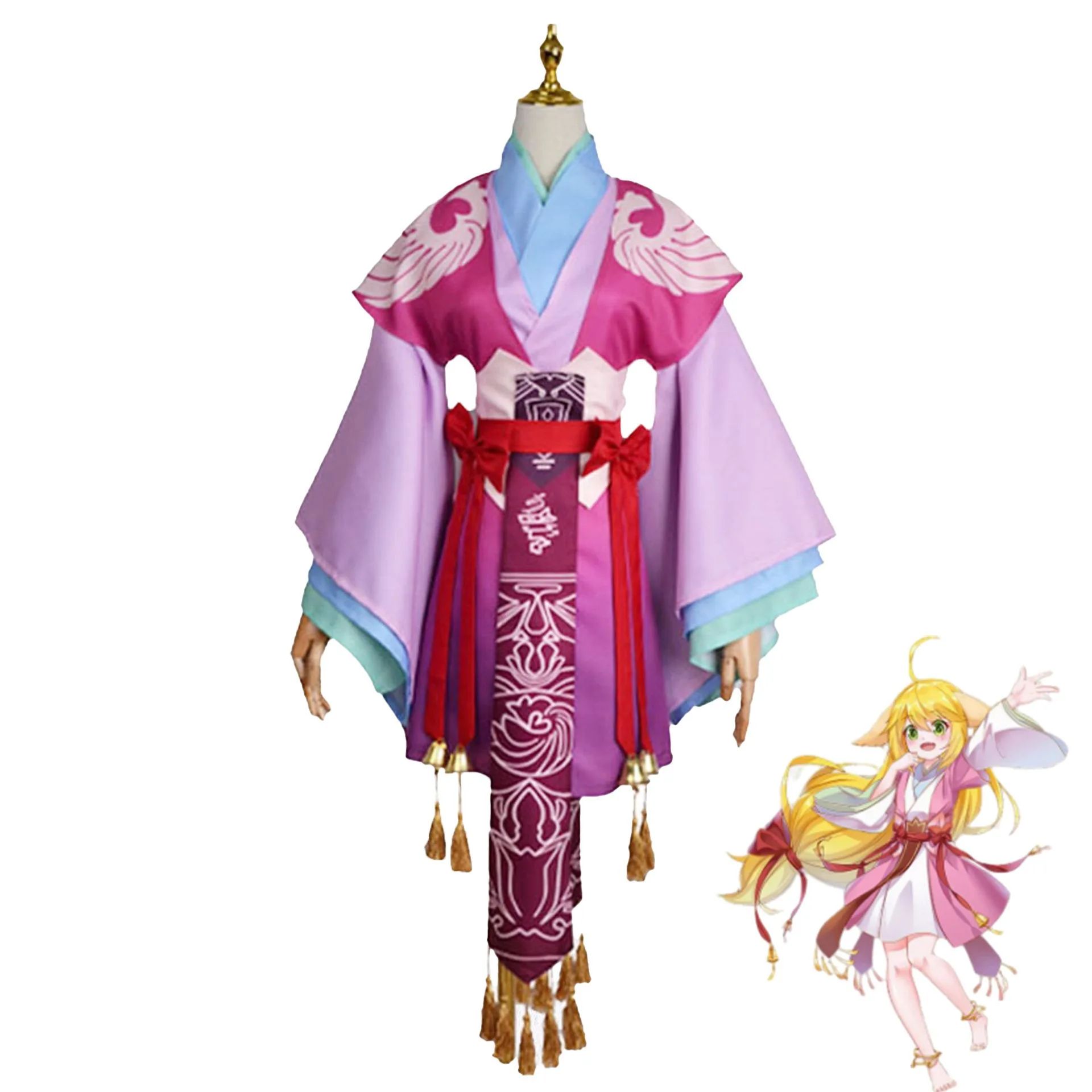 

Anime Fox Spirit Matchmaker TuShan Susu Cosplay Costume Wig Purple Hanfu Skirt Woman Kawaii Halloween Suit with Accessories