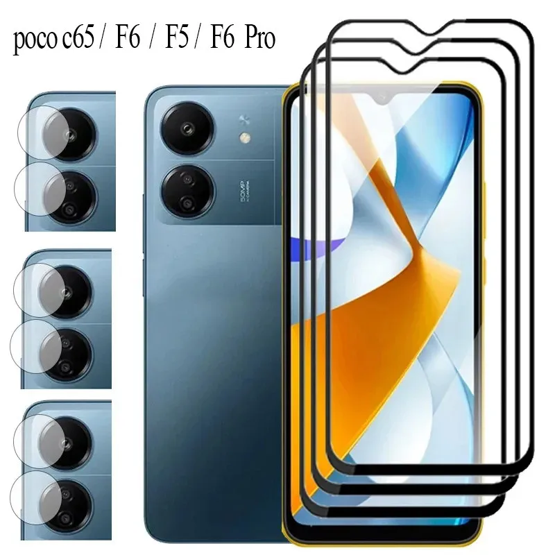 poco c65 cristal templado 9H para poco-f6 protector pantalla xiaomi poco f5 poco c65 protector poco xiaomi c65 anti impacto poko f6 pro protector de