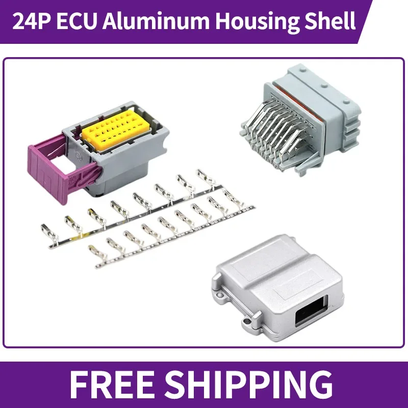 

24Pin ECU Aluminum Housing Shell Aluminum Shell Of Connector Automobile Computer Board Electronic Control Unit System Shell