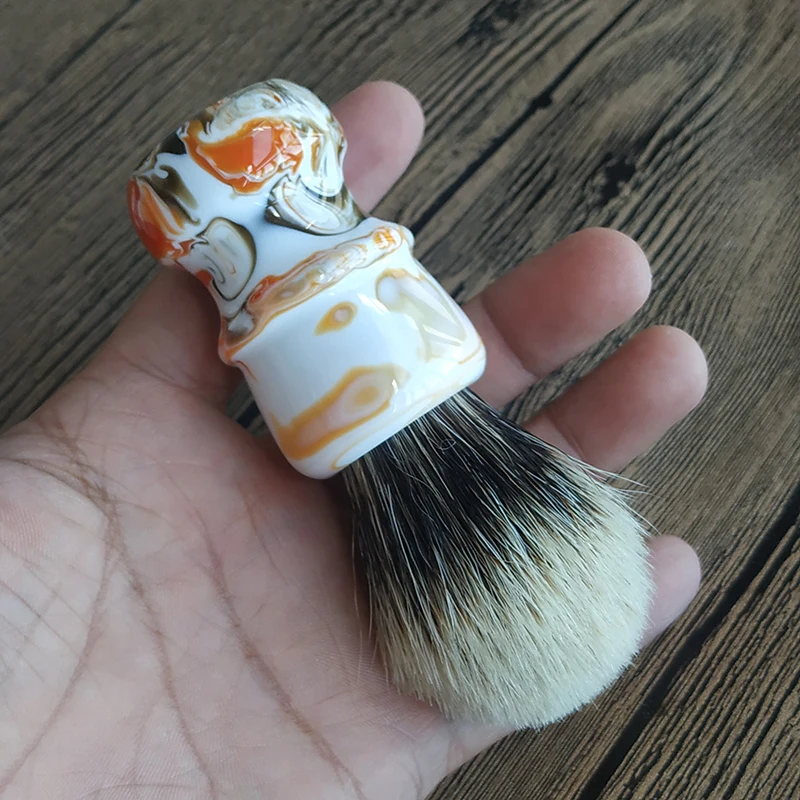 Dscosmetic 22mm Coffee Manchurian Two Natural Hair Shaving Brush for Man Wet Shaving