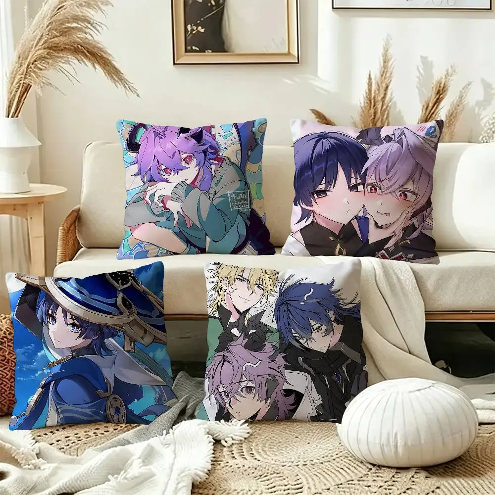 Durin wanderer Genshin Impact Cushion Cover Pillowcase Upholstery Sofa Throw Pillow Home Decor Pillowcas