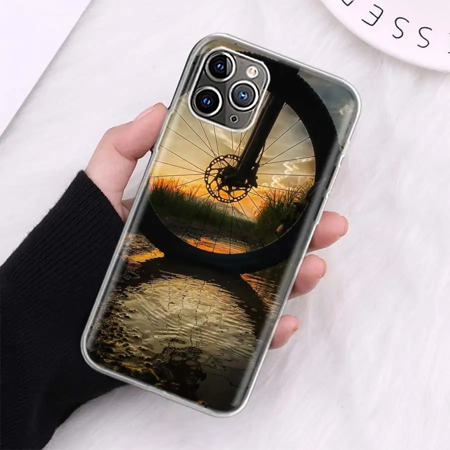 MTB Mountain Bike Cycling Bicycle Phone Case For Apple Iphone 12 Mini 14 13 15 Pro Max 11 X XS XR 16 Plus Funda Cover S