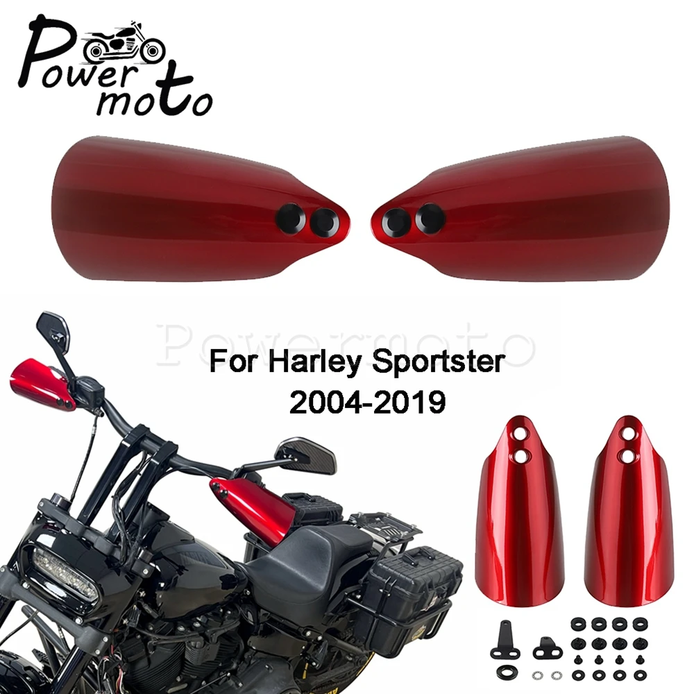 

Motorcycle Hand Handguards For Harley Sporster XL 1200 883 Iron Superlow Custom Low Nightster Seventy Two Red Hand Guards 04-19