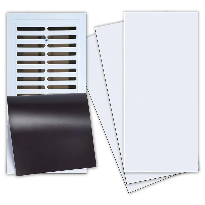 A08I 5 قطع من أغطية فتحات التهوية المغناطيسية، 5.5 × 12 بوصة للأرضية أو الجدار أو فتحات السقف وسجلات الهواء، لـ RV، HVAC المنزلي وفتحات التيار المتردد
