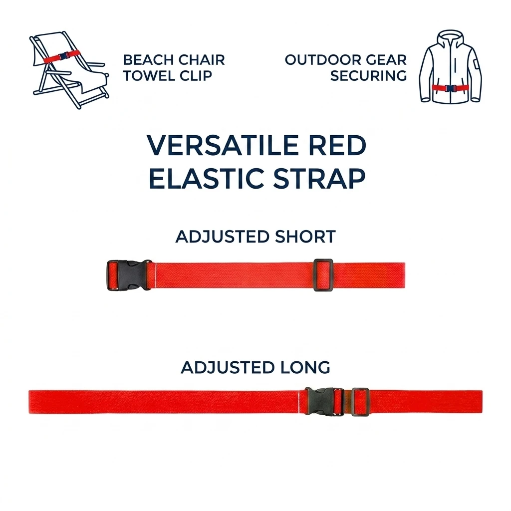 1pc Beach Chair Strap High-Elastic Fiber for Outdoor Use Windproof Towel Holder Elastic Bungee Cord