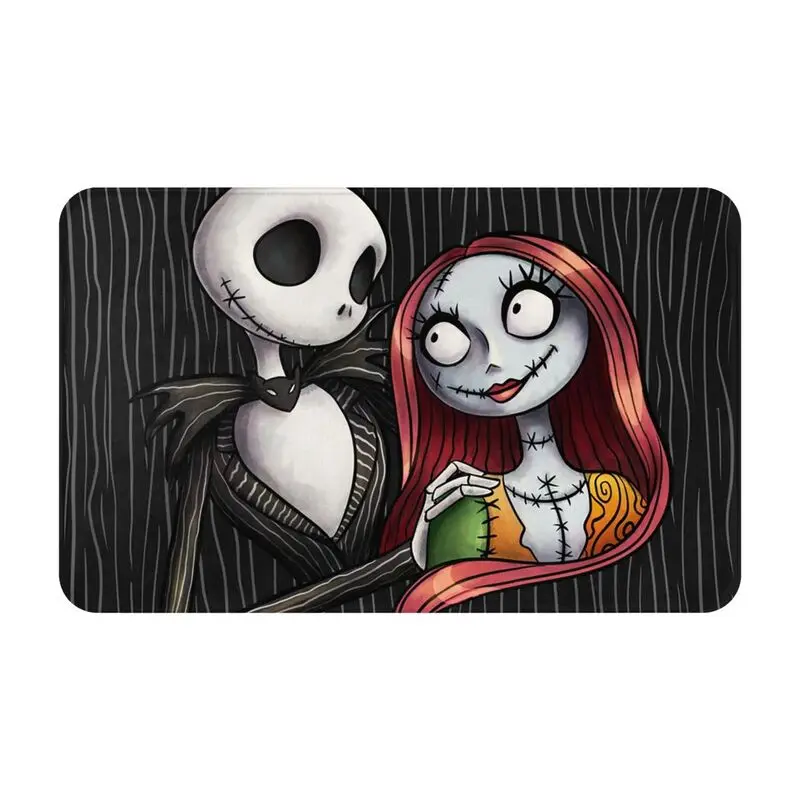 Custom Halloween Skull Jack Tim Kennedy Christmas Doormat Mat Anti-Slip Horror Movie Bathroom Kitchen Garage Rug Carpet 40*60cm