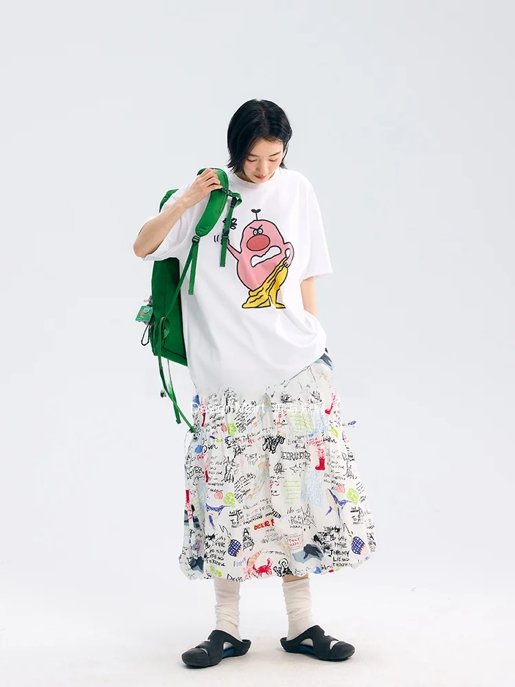 

Slimming High Waist Dstring Adjustable Two Tone Maxi Bell Bot Flower Bud ape ter Ne Casual Skirt by Deer And Fly...