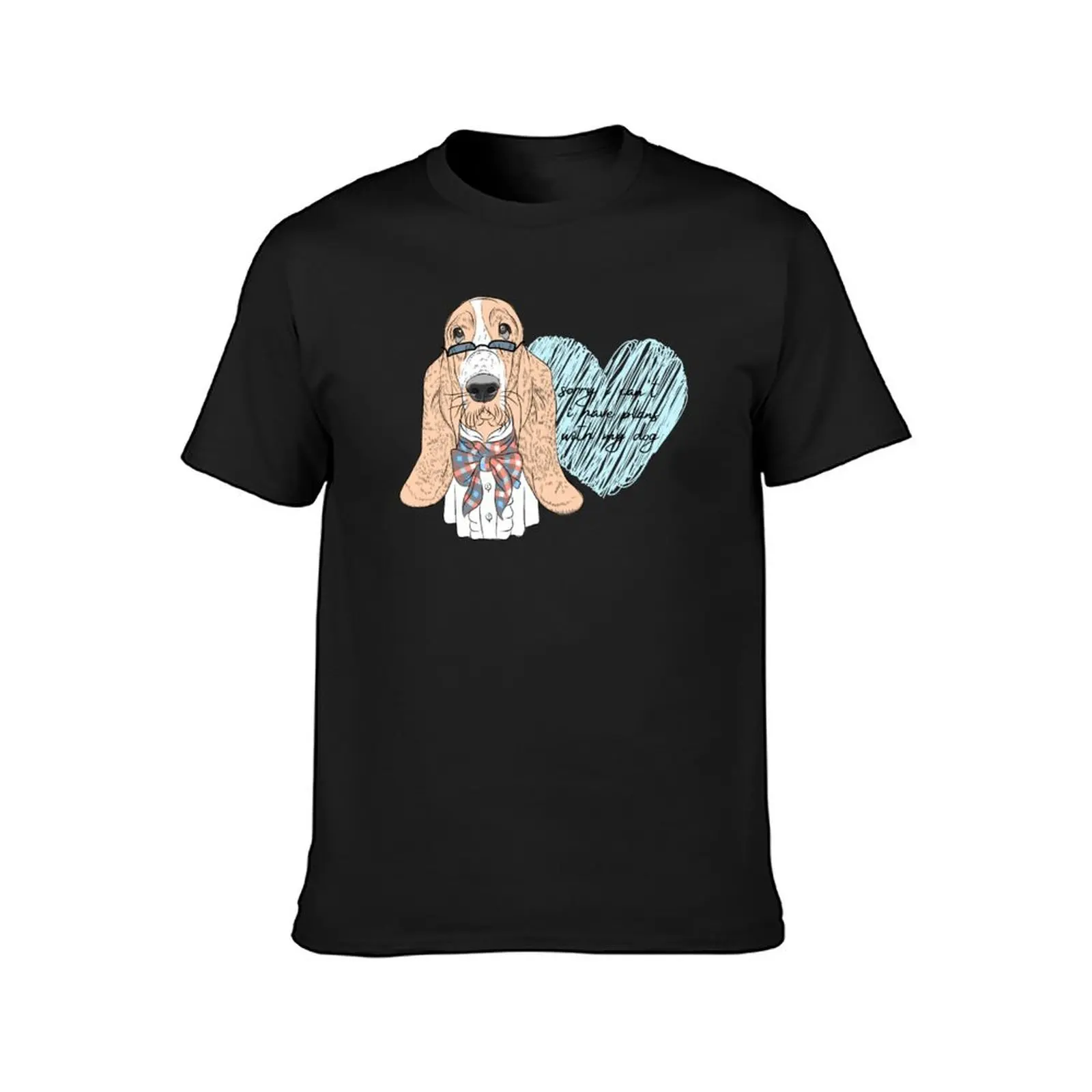 Basset Hound Dog : Sorry I cant I have Plans With My Dog T-Shirt plus sizes shirts graphic tees mens fashion