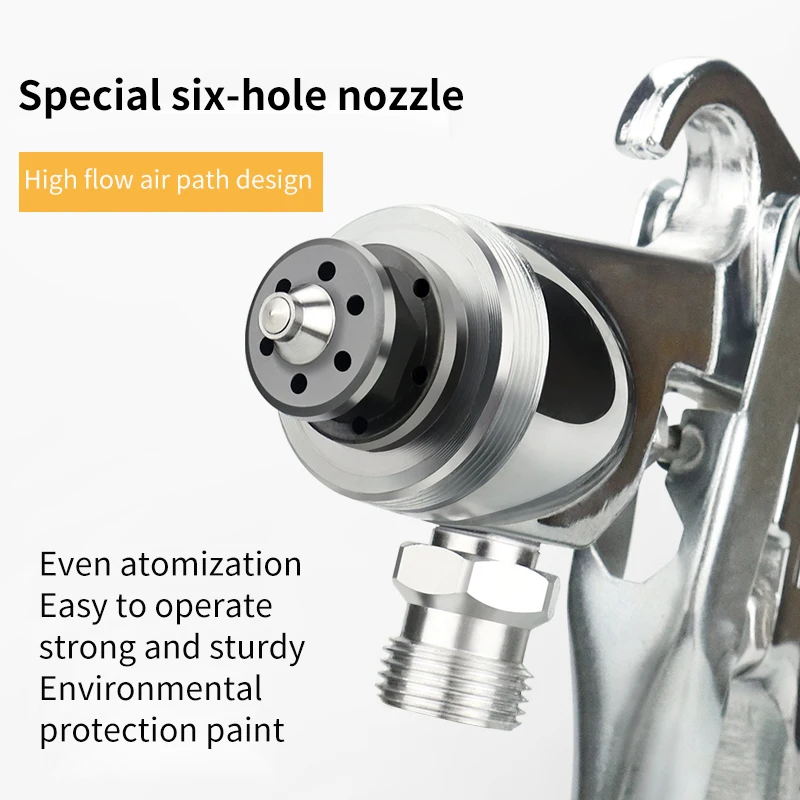 Professional HVLP Air Spray Gun Nozzle High Atomization Paint Sprayer Car Automotive Refinishing Furniture Woodworking Painting