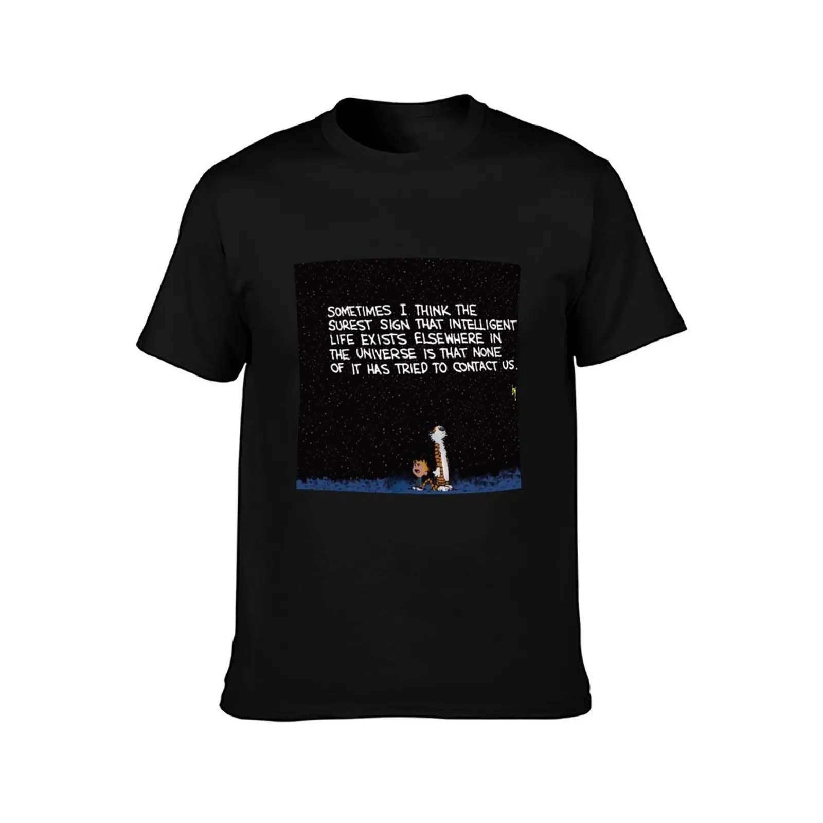 calvin and hobbes, funny, comic, calvin, merry christmas, hobbes, child hood, kid, tiger T-Shirt man t shirt luxury T-Shirt