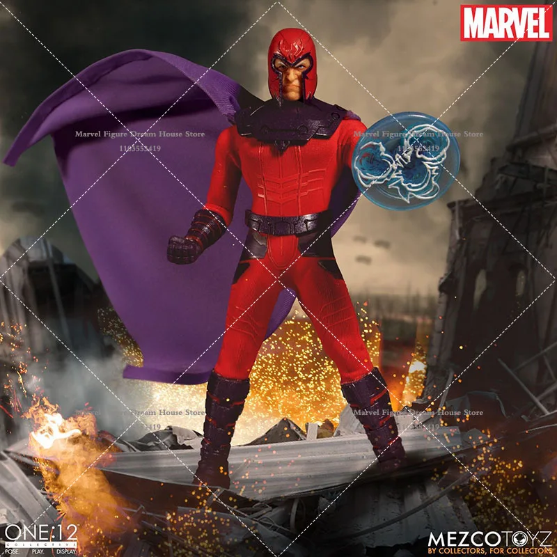 

Original Mezco 1/12 Scale Collectible Magneto Max Eisenhardt 6Inch Male Solider Action Figure Full Set Model Toys for Fans