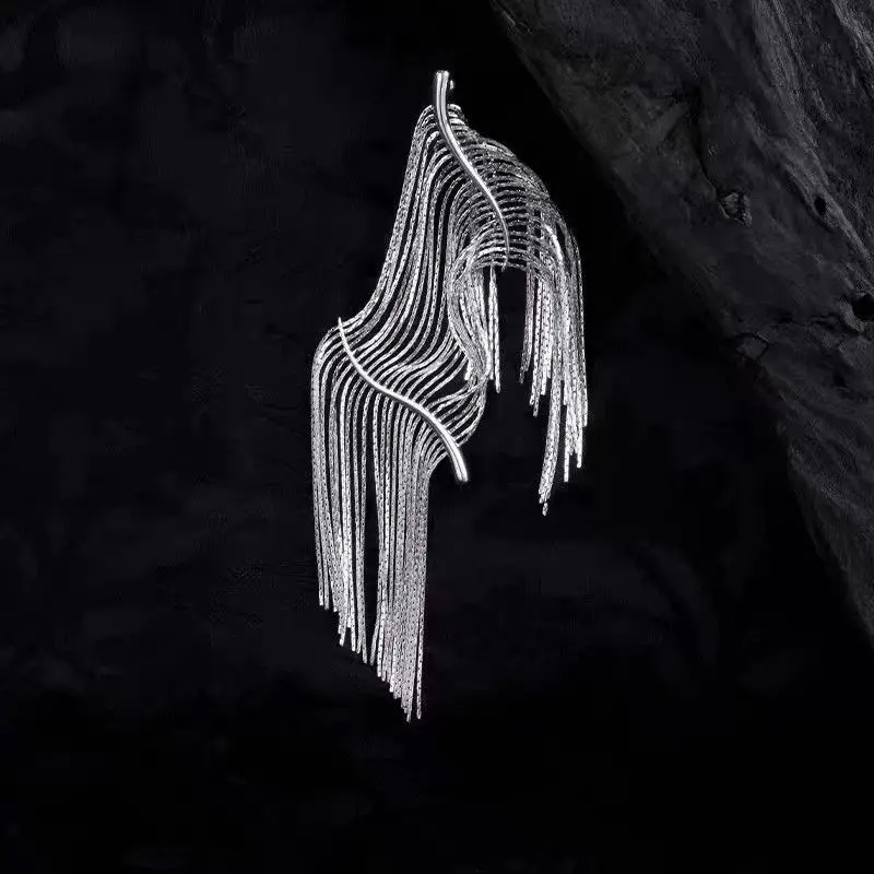 European and American Trendy Earrings for Women Shining Long Tassel Earrings Ms Party Wedding Accessories Fine Jewelry Gift