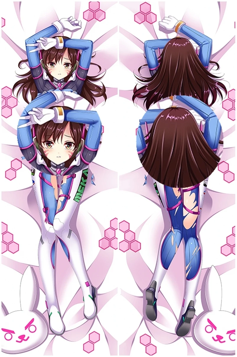 

Game OW DVA Cosplay Dakimakura Pillow Case Hugging Body Cartoon Accessories Xmas Gift