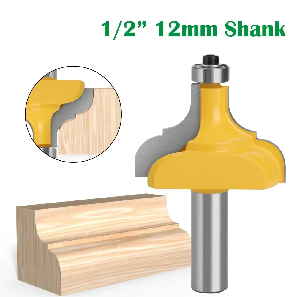 1pc 12mm 1/2 Inch Shank Photo Frame Molding Edging Router Bit Classical Ogee Woodworking Milling Cutter for Wood Tool